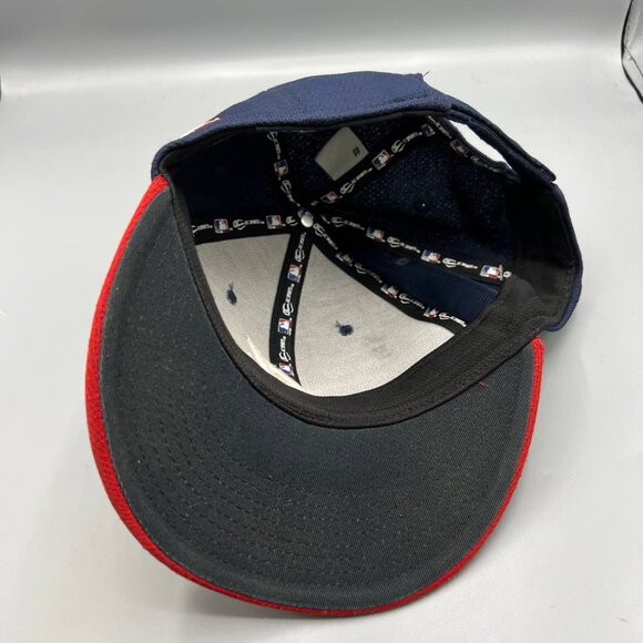 Vintage Atlanta Braves Hat Men Blue Red OC‎ Sports MLB Strap Back Cap New - Picture 7 of 8